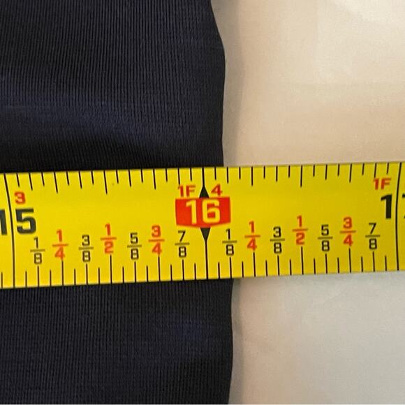 Banana Republic Navy Ruffle Hemline Neutral Career Office Dress NWT Size 12 - Picture 12 of 13